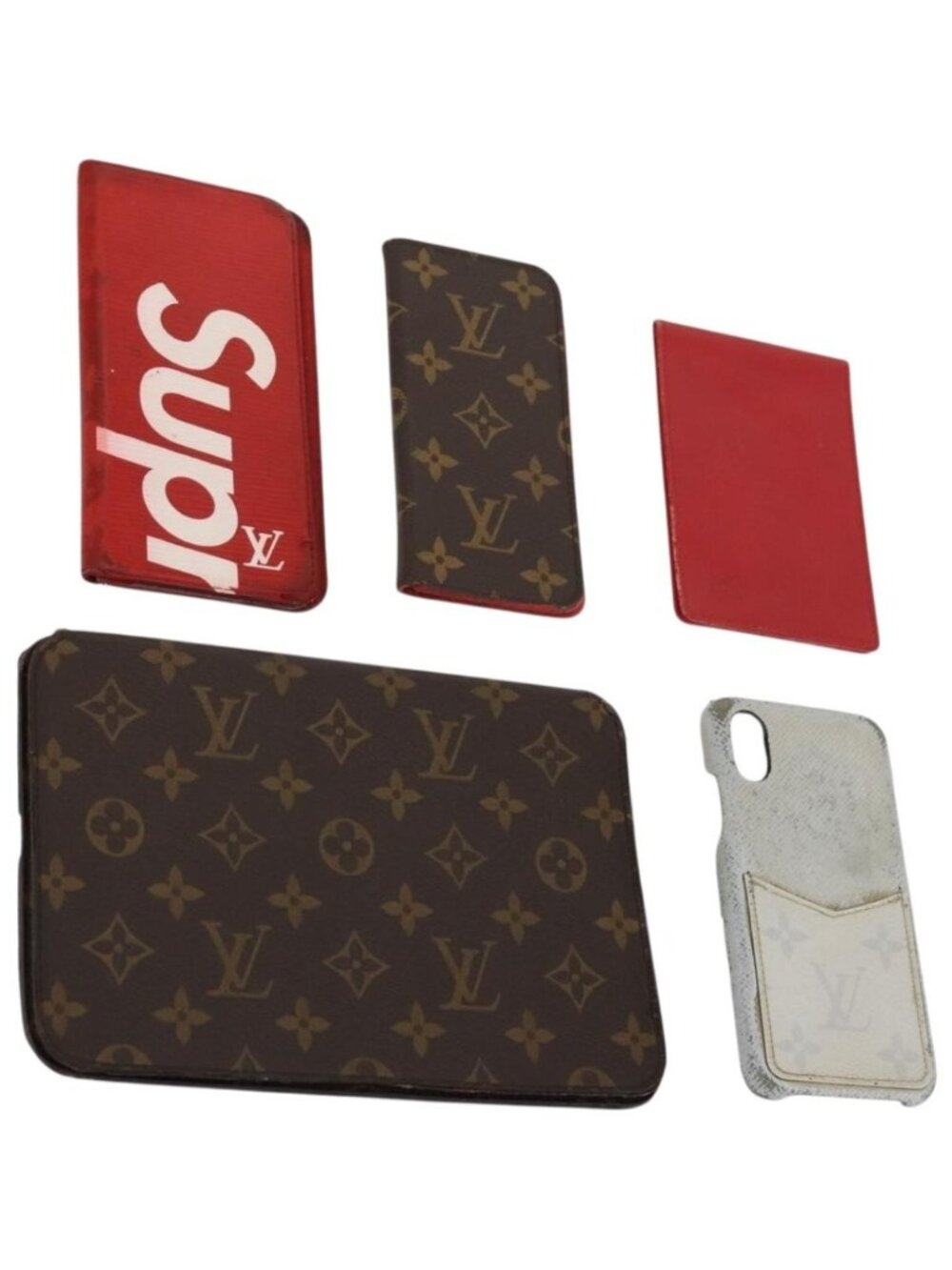 LOUIS VUITTON Monogram Epi Wallet 5 Set Red White